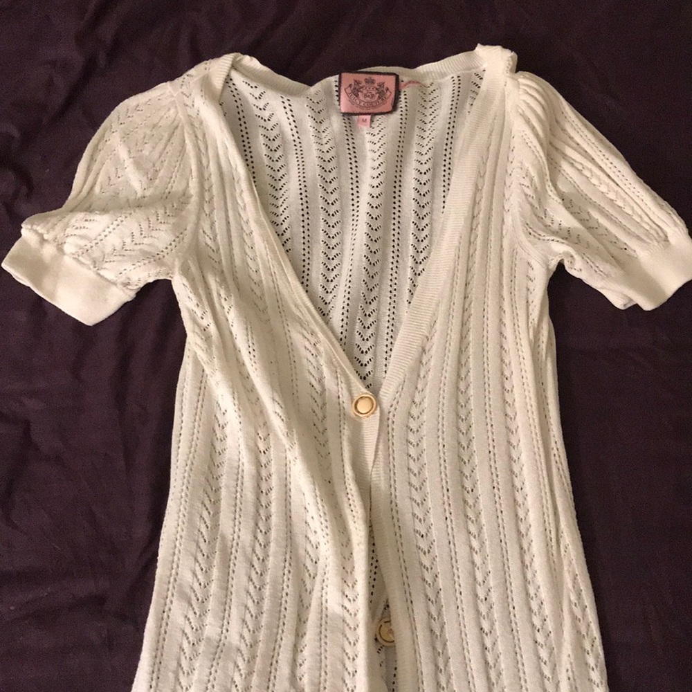 Short sleeve knit cardigan